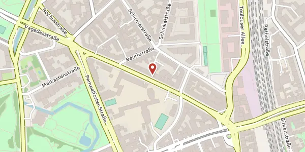 Karte der Umgebung von Adlerstr. 42, 40211 Düsseldorf
