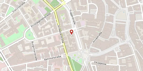 Karte der Umgebung von Fuggerstr. 9, 86150 Augsburg