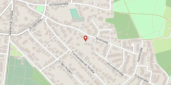 Karte der Umgebung von Strohweg 29, 64297 Darmstadt