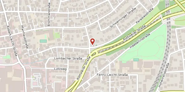 Karte der Umgebung von Paradiesstraße 1, 70563 Stuttgart