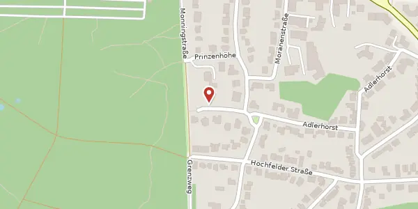 Karte der Umgebung von Prinzenhöhe 30b, 45478 Mülheim an der Ruhr