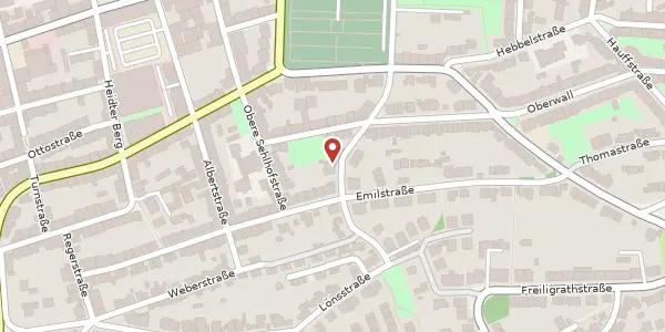 Karte der Umgebung von Grillparzerweg 58, 42289 Wuppertal