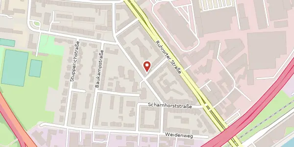 Karte der Umgebung von Bülowstr. 12, 47059 Duisburg