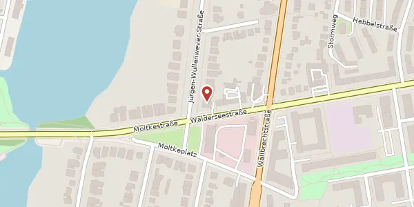 Karte der Umgebung von Jürgen-Wullenwever-Straße 25, 23566 Lübeck