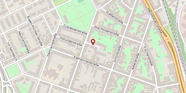 Karte der Umgebung von Traubenstraße 6, 68199 Mannheim