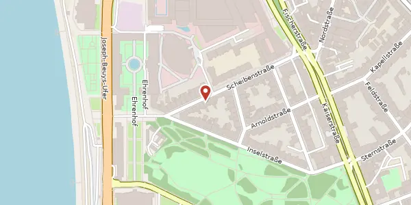Karte der Umgebung von Scheibenstr. 40, 40479 Düsseldorf