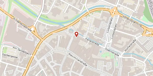 Karte der Umgebung von Kanalstraße 17, 95444 Bayreuth