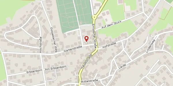 Karte der Umgebung von Gartenstraße 2, 35260 Stadtallendorf
