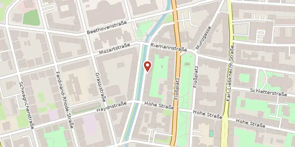 Karte der Umgebung von Lampestraße 6, 04107 Leipzig
