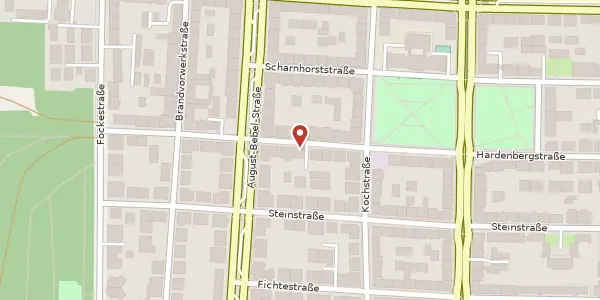 Karte der Umgebung von Hardenbergstraße 22, 04275 Leipzig
