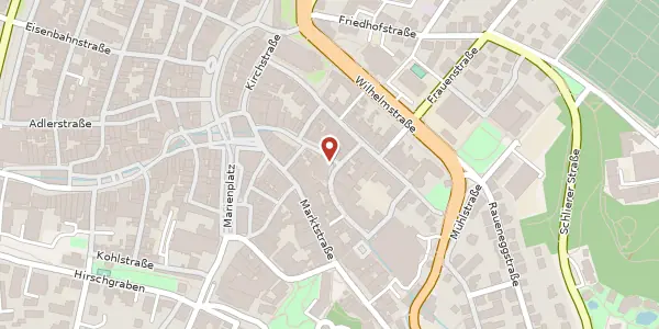 Karte der Umgebung von Roßbachstraße 2-4, 88212 Ravensburg