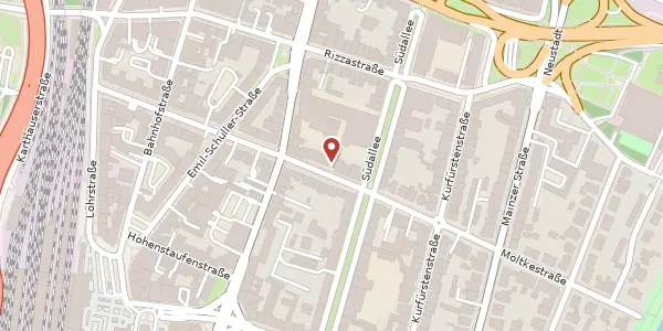 Karte der Umgebung von Roonstraße 18, 56068 Koblenz