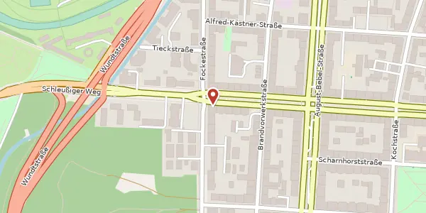 Karte der Umgebung von Kurt-Eisner-Straße 24, 04275 Leipzig