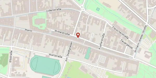 Karte der Umgebung von Mittelstr. 47, 06886 Lutherstadt Wittenberg