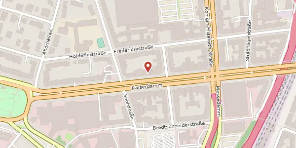 Karte der Umgebung von Kaiserdamm 31, 14057 Berlin