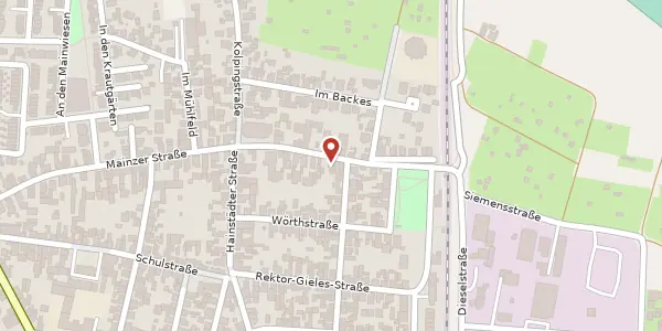 Karte der Umgebung von Obergasse 23, 63456 Hanau