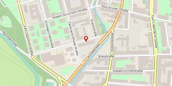 Karte der Umgebung von Telemannstraße 3, 04107 Leipzig