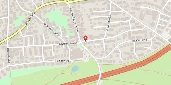 Karte der Umgebung von Gartenstraße 56, 70734 Fellbach