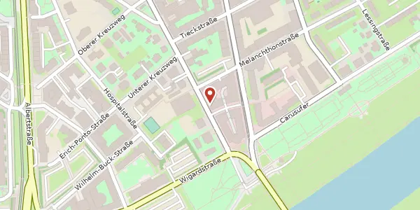 Karte der Umgebung von Glacisstraße 6, 01099 Dresden