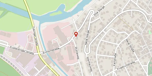 Karte der Umgebung von Einhornstraße 3, 72138 Kirchentellinsfurt