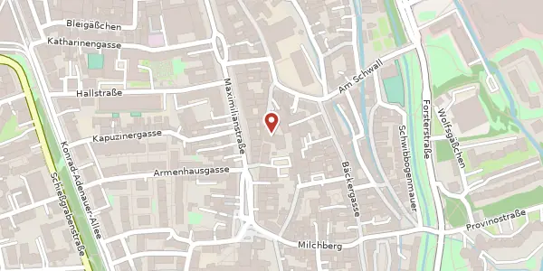 Karte der Umgebung von Afrawald 5, 86150 Augsburg