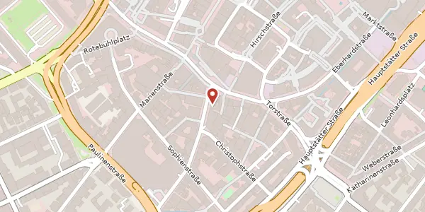 Karte der Umgebung von Tübinger Straße 3, 70178 Stuttgart