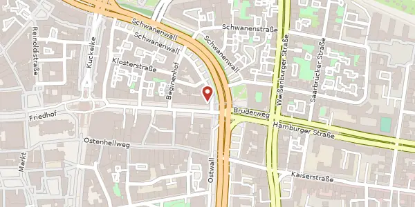 Karte der Umgebung von Schwanenwall 8-10, 44135 Dortmund