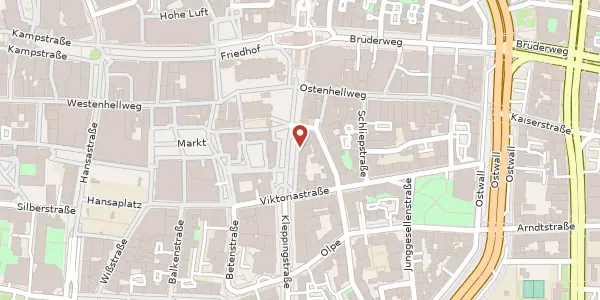 Karte der Umgebung von Kleppingstr. 8, 44135 Dortmund
