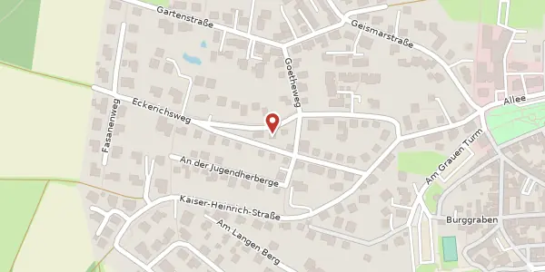 Karte der Umgebung von Eckerichsweg 19, 34560 Fritzlar
