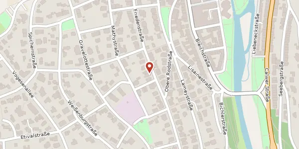 Karte der Umgebung von Friedenstraße 46, 75173 Pforzheim