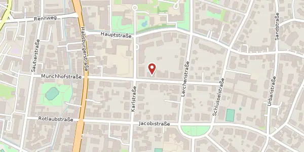 Karte der Umgebung von Burgunderstraße 11, 79104 Freiburg im Breisgau