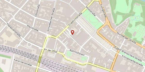 Karte der Umgebung von Friedrichstr. 13 - 15, 90762 Fürth