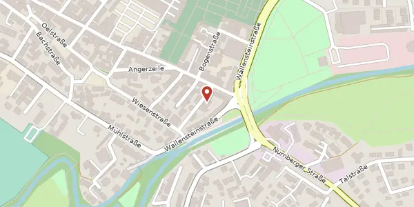 Karte der Umgebung von Bibertstraße 3, 90513 Zirndorf