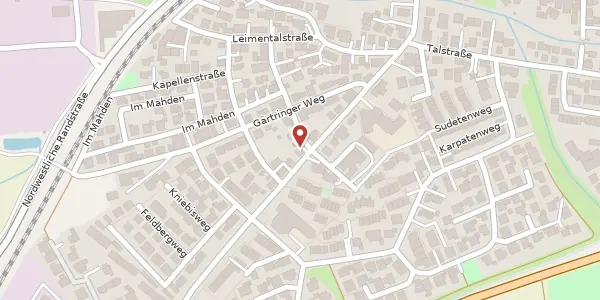 Karte der Umgebung von Kurze Straße 1, 71139 Ehningen