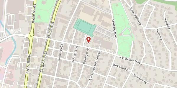 Karte der Umgebung von Schillerstraße 19, 79540 Lörrach