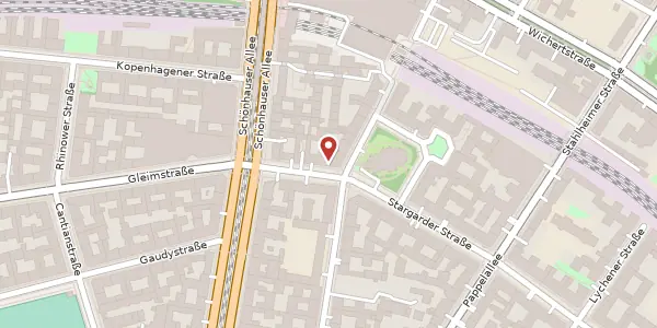 Karte der Umgebung von Stargarder Straße 78, 10437 Berlin