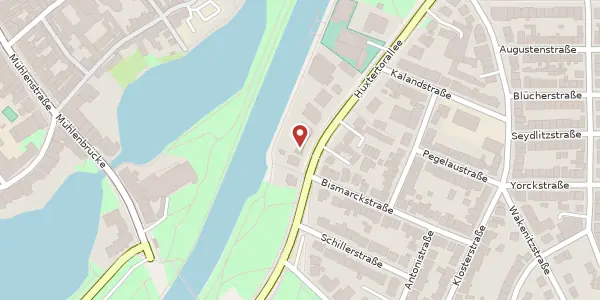Karte der Umgebung von Hüxtertorallee 18, 23564 Lübeck
