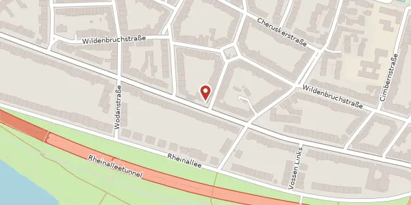 Karte der Umgebung von Düsseldorfer Str. 70, 40545 Düsseldorf