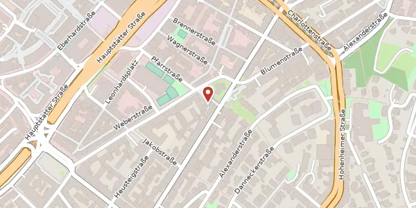 Karte der Umgebung von Am Katharinenplatz 3, 70182 Stuttgart