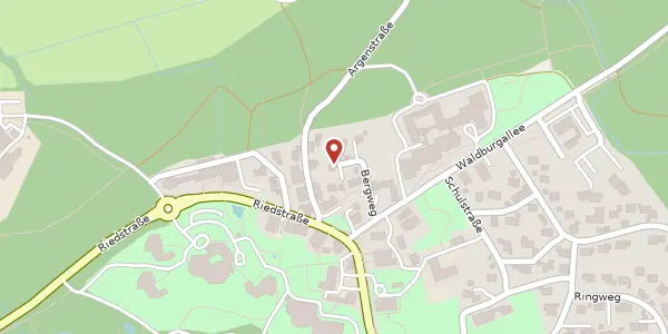 Karte der Umgebung von Bergweg 14, 88316 Isny