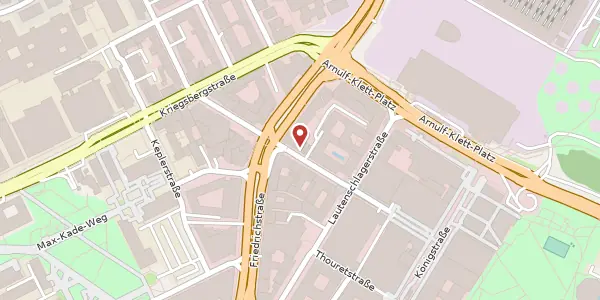 Karte der Umgebung von Kronenstraße 24, 70173 Stuttgart