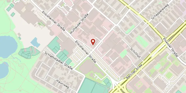 Karte der Umgebung von Ensisheimer Straße 10, 79110 Freiburg im Breisgau