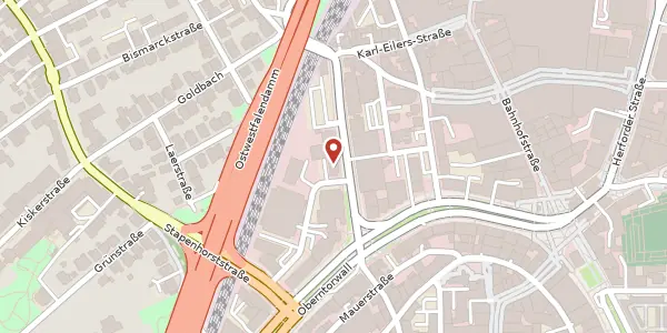 Karte der Umgebung von Elsa-Brandström-Str. 7, 33602 Bielefeld