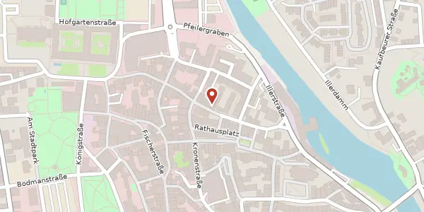 Karte der Umgebung von Gerberstraße 18, 87435 Kempten