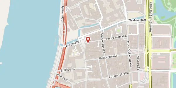 Karte der Umgebung von Kurze Str. 1, 40213 Düsseldorf