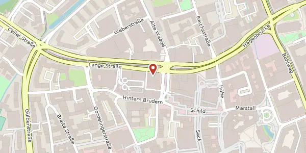 Karte der Umgebung von Lange Straße 1, 38100 Braunschweig