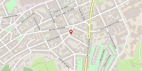 Karte der Umgebung von Fetzerstraße 1, 70199 Stuttgart