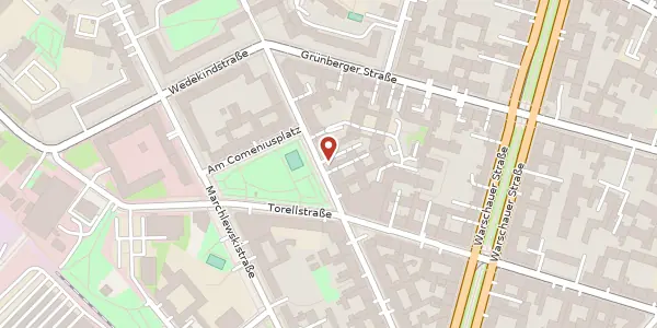 Karte der Umgebung von Gubener Straße 45, 10243 Berlin