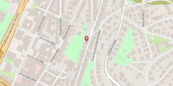 Karte der Umgebung von Alexanderstraße 4A, 70184 Stuttgart