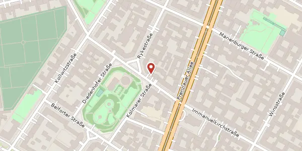 Karte der Umgebung von Knaackstraße 14, 10405 Berlin